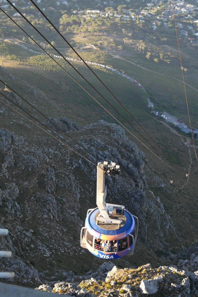 The cable car to Table Mountain