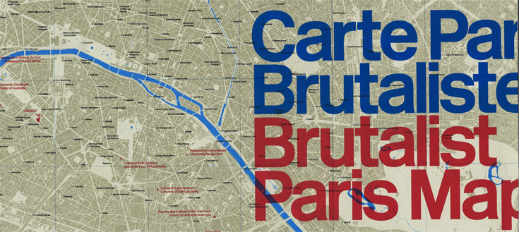 Brutalist Paris Map