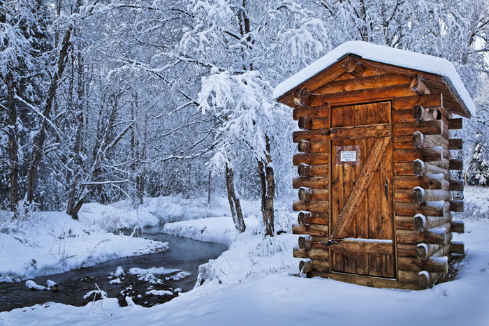 Hut in snow, Fairbanks, Alaska. ©Sunny Awazuhara-Reed/Design Pics/Getty