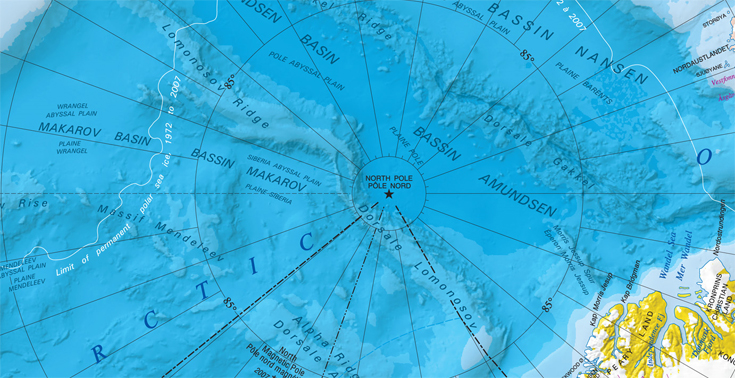 North Pole and South Pole centred maps