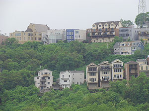 Pittsburgh steep and wooded hiils