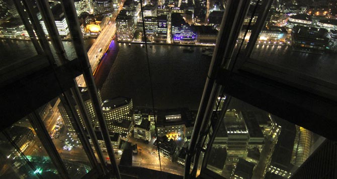 Shard: View down to London Bridge