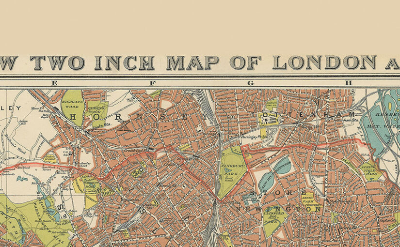 Stanford’s New Two Inch Map of London and its Environs. 1913
