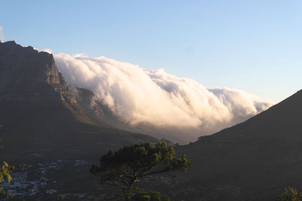 Sunset and cloud over Table Mountain