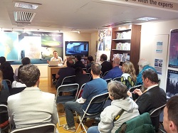 Tom Feiling at Stanfords Covent Garden store