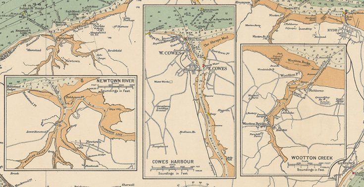 Stanford's Chart of the Solent, Spithead and Southampton Water (1936)