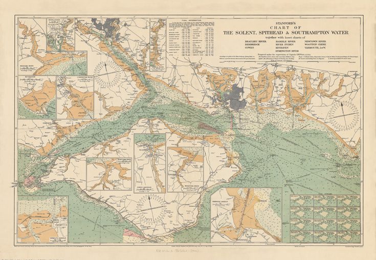 Mappy Monday- Stanford’s Chart of the Solent, Spithead and Southampton Water